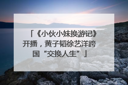 《小伙小妹换游记》开播，黄子韬徐艺洋跨国“交换人生”