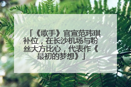 《歌手》官宣范玮琪补位，在长沙机场与粉丝大方比心，代表作《最初的梦想》