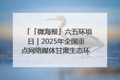 「微海报」六五环境日｜2025年全国重点网络媒体甘肃生态环保行走进凉州区