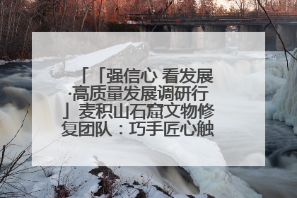 「强信心 看发展·高质量发展调研行」麦积山石窟文物修复团队：巧手匠心触摸“光阴的故事”