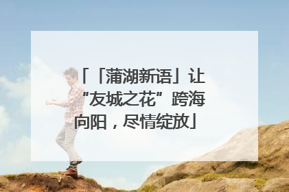 「蒲湖新语」让“友城之花”跨海向阳，尽情绽放