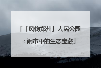 「风物郑州」人民公园：闹市中的生态宝藏