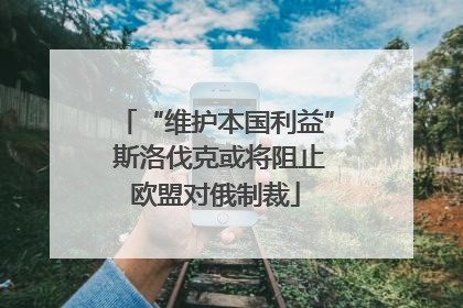 “维护本国利益” 斯洛伐克或将阻止欧盟对俄制裁