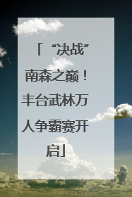 “决战”南森之巅！丰台武林万人争霸赛开启