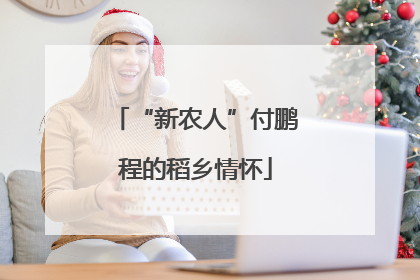 “新农人”付鹏程的稻乡情怀
