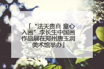 “法天贵真 童心入画”李长生中国画作品展在郑州唐玉润美术馆举办