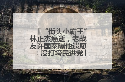 “街头小霸王”林正杰癌逝，老战友许国泰曝他遗愿：没打垮民进党