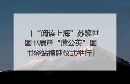 “阅读上海”苏黎世图书展暨“蒲公英”图书驿站揭牌仪式举行