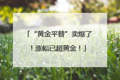 “黄金平替”卖爆了！涨幅已超黄金！