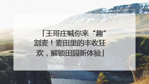 王哥庄喊你来“趣”割麦！麦田里的丰收狂欢，解锁田园新体验