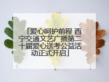 爱心呵护前程 西宁交通文艺广播第二十届爱心送考公益活动正式开启