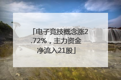 电子竞技概念涨2.72%，主力资金净流入21股