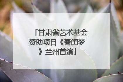 甘肃省艺术基金资助项目《春闺梦》兰州首演