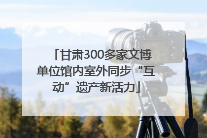 甘肃300多家文博单位馆内室外同步“互动”遗产新活力