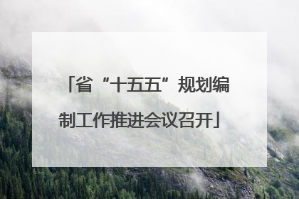省“十五五”规划编制工作推进会议召开