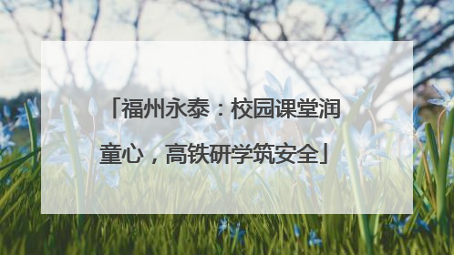福州永泰：校园课堂润童心，高铁研学筑安全