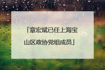 章宏斌已任上海宝山区政协党组成员