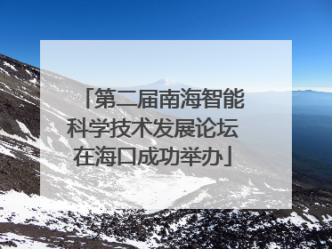 第二届南海智能科学技术发展论坛在海口成功举办