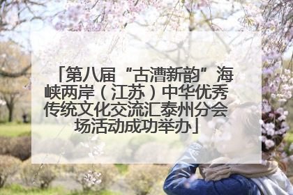 第八届“古漕新韵”海峡两岸（江苏）中华优秀传统文化交流汇泰州分会场活动成功举办