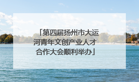 第四届扬州市大运河青年文创产业人才合作大会顺利举办