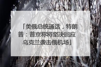 美俄总统通话，特朗普：普京称将坚决回应乌克兰袭击俄机场