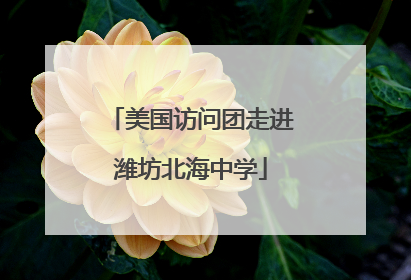 美国访问团走进潍坊北海中学