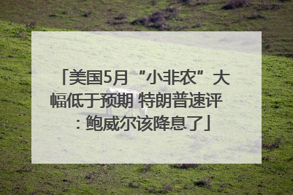 美国5月“小非农”大幅低于预期 特朗普速评：鲍威尔该降息了