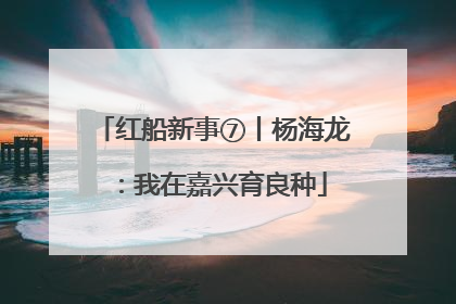 红船新事⑦丨杨海龙：我在嘉兴育良种