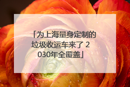 为上海量身定制的垃圾收运车来了 2030年全覆盖