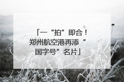 一“拍”即合！郑州航空港再添“国字号”名片