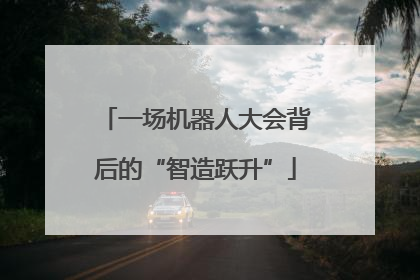 一场机器人大会背后的“智造跃升”