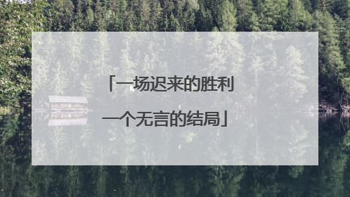 一场迟来的胜利 一个无言的结局