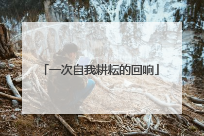 一次自我耕耘的回响