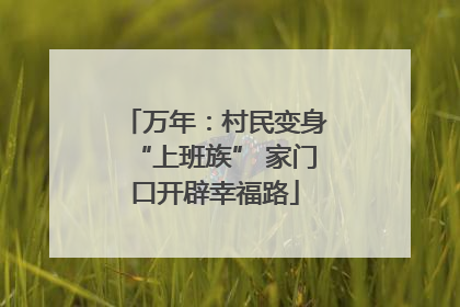 万年：村民变身“上班族” 家门口开辟幸福路