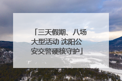 三天假期、八场大型活动 沈阳公安交警硬核守护