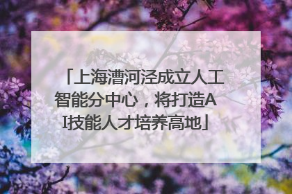 上海漕河泾成立人工智能分中心，将打造AI技能人才培养高地