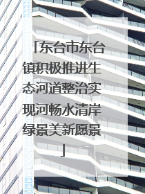 东台市东台镇积极推进生态河道整治实现河畅水清岸绿景美新愿景