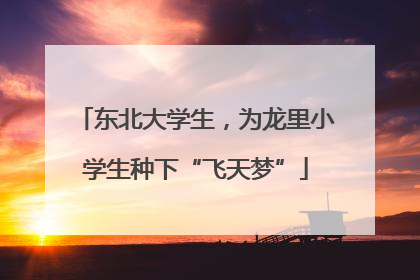 东北大学生，为龙里小学生种下“飞天梦”
