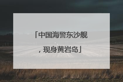 中国海警东沙舰，现身黄岩岛