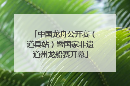 中国龙舟公开赛（道县站）暨国家非遗道州龙船赛开幕