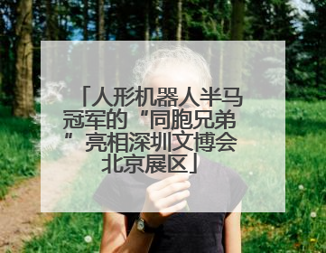 人形机器人半马冠军的“同胞兄弟”亮相深圳文博会北京展区