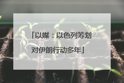 以媒：以色列筹划对伊朗行动多年