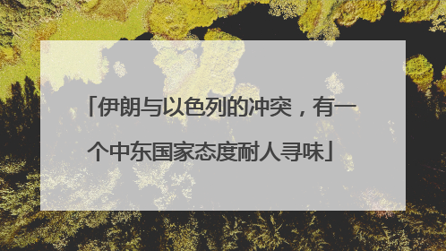 伊朗与以色列的冲突，有一个中东国家态度耐人寻味
