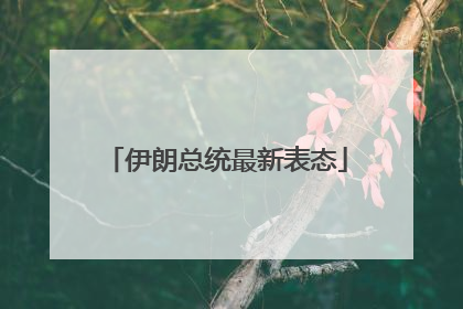 伊朗总统最新表态