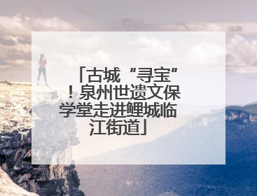 古城“寻宝”！泉州世遗文保学堂走进鲤城临江街道