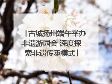 古城扬州端午举办非遗游园会 深度探索非遗传承模式