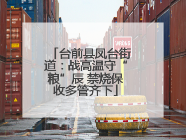 台前县凤台街道：战高温守“粮”辰 禁烧保收多管齐下