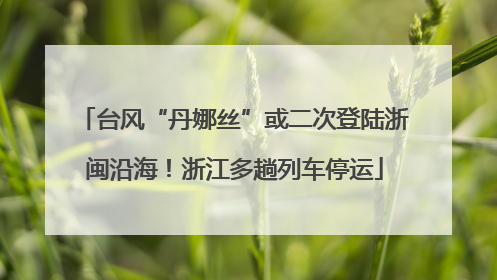 台风“丹娜丝”或二次登陆浙闽沿海！浙江多趟列车停运