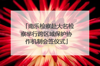 南乐检察赴大名检察举行跨区域保护协作机制会签仪式