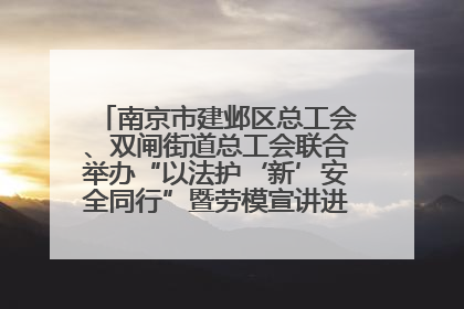 南京市建邺区总工会、双闸街道总工会联合举办“以法护‘新’安全同行”暨劳模宣讲进工地服务活动